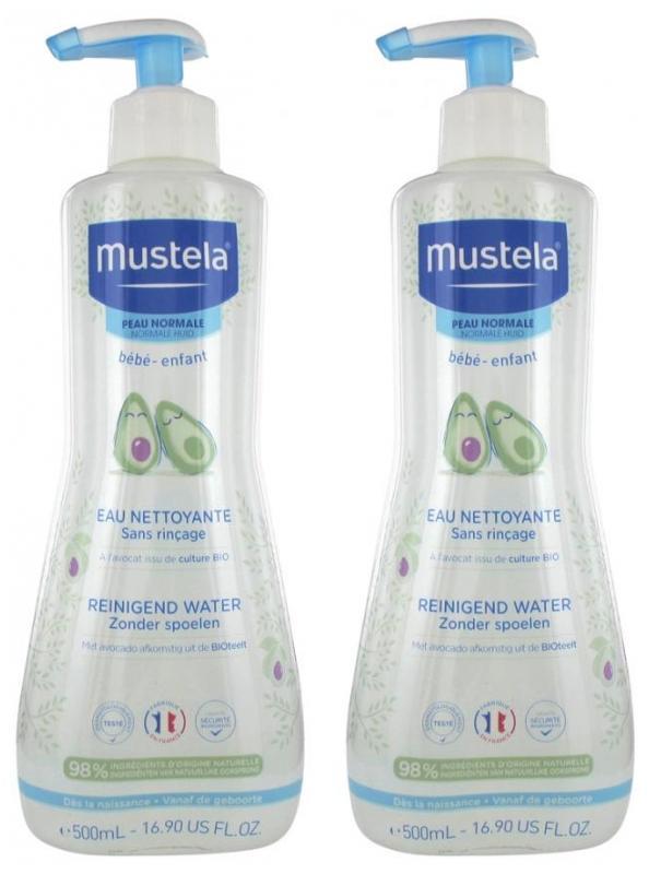 Lot de 2 Eau nettoyante Mustela 500ml